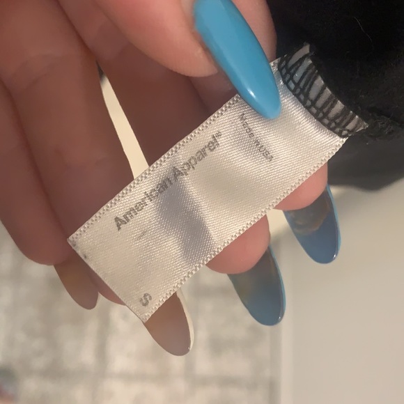 American Apparel black mini dress with mesh detail, size small - Picture 6 of 6